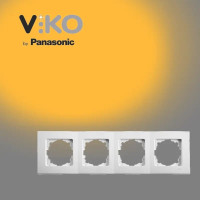  Рамка четверная горизонтальная белая VIKO LINNERA 